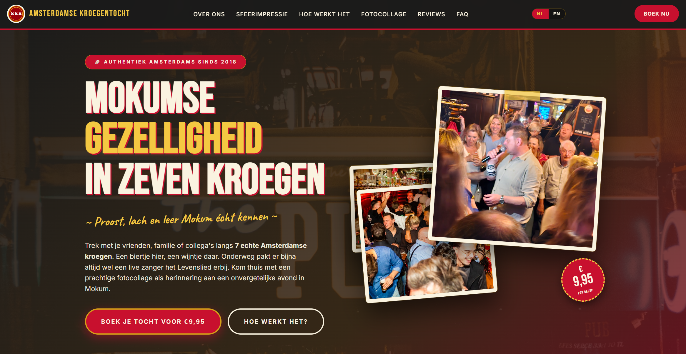 Homepage van de Amsterdamse Kroegentocht